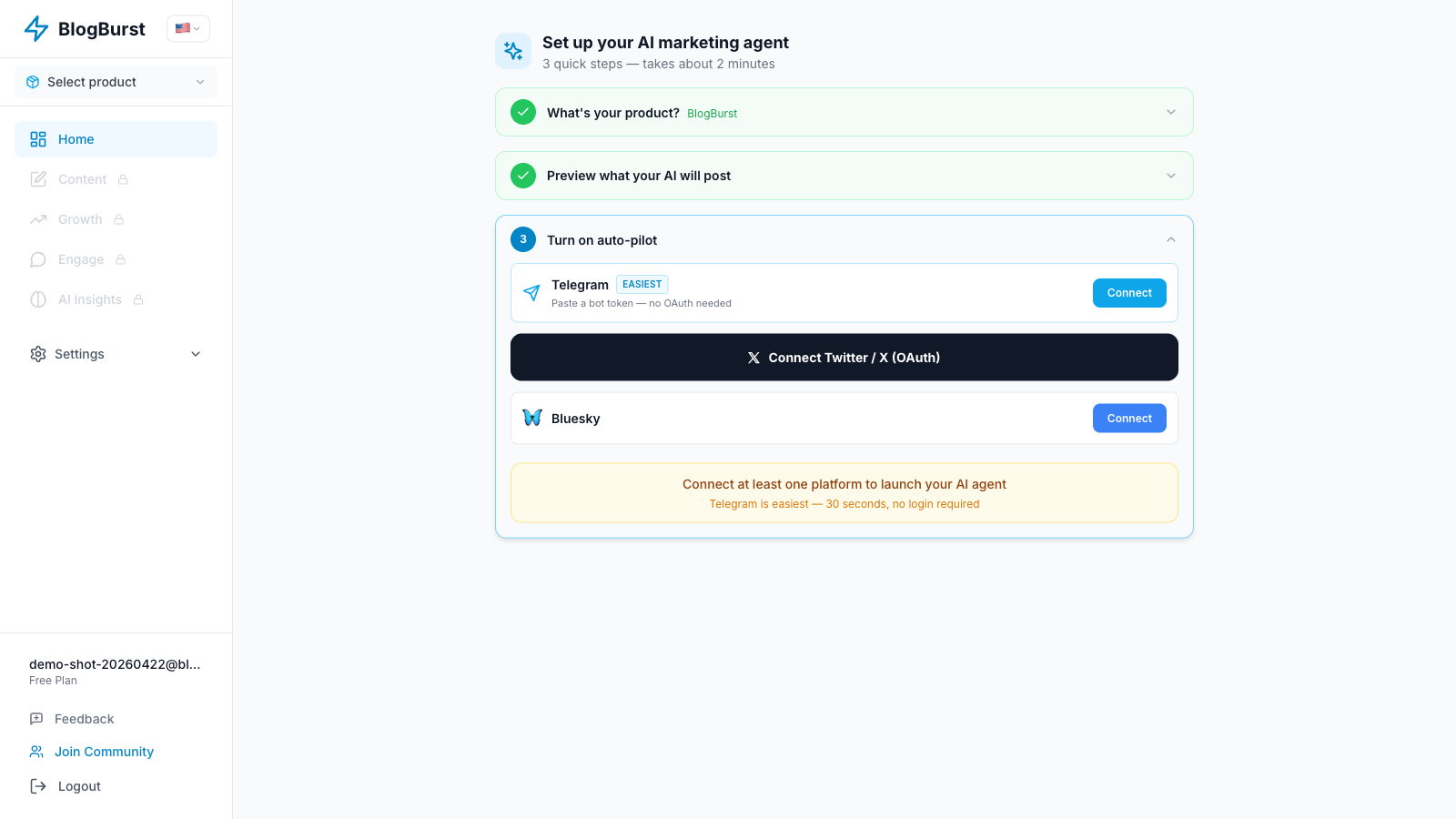 Connect Twitter, Bluesky and more